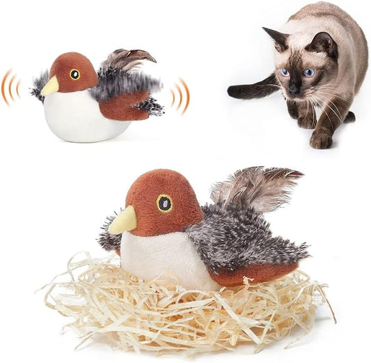 Interactive Automatic Electronic Cat Toy Chirping Bird