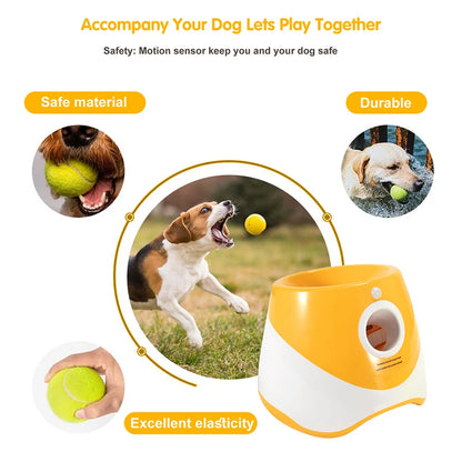 Dog Mini Tennis Launcher Automatic Chase Toy