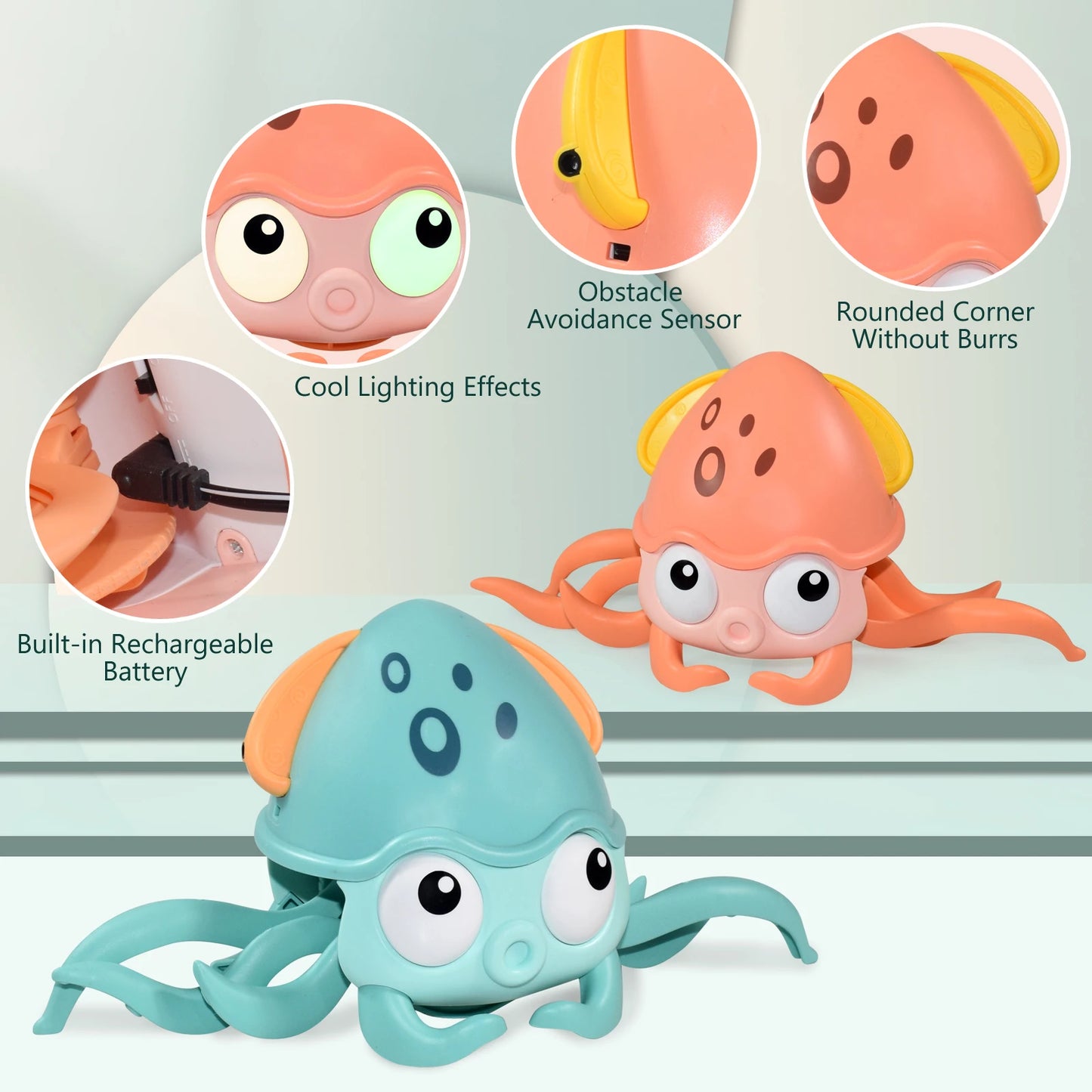 Dancing Crab, Octopus Crawling Toy Musical