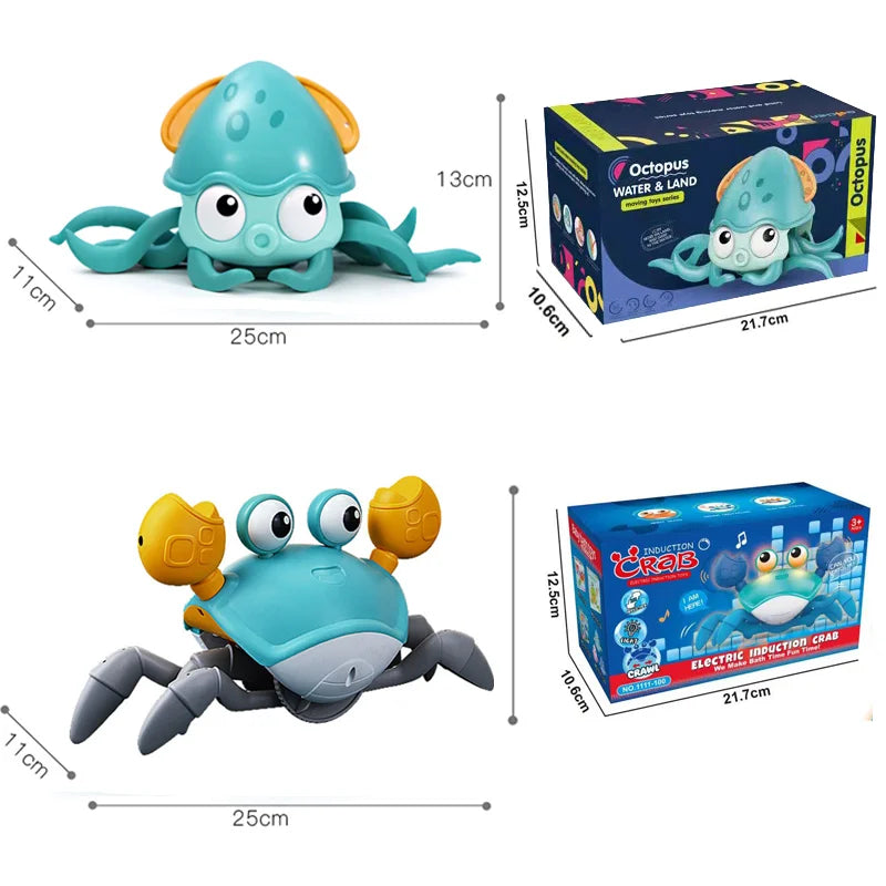 Dancing Crab, Octopus Crawling Toy Musical