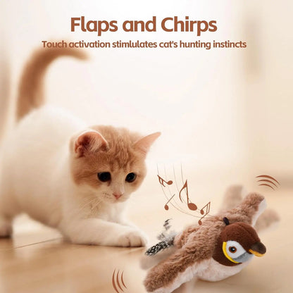 Interactive Automatic Electronic Cat Toy Chirping Bird