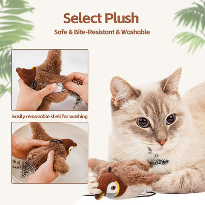 Interactive Automatic Electronic Cat Toy Chirping Bird